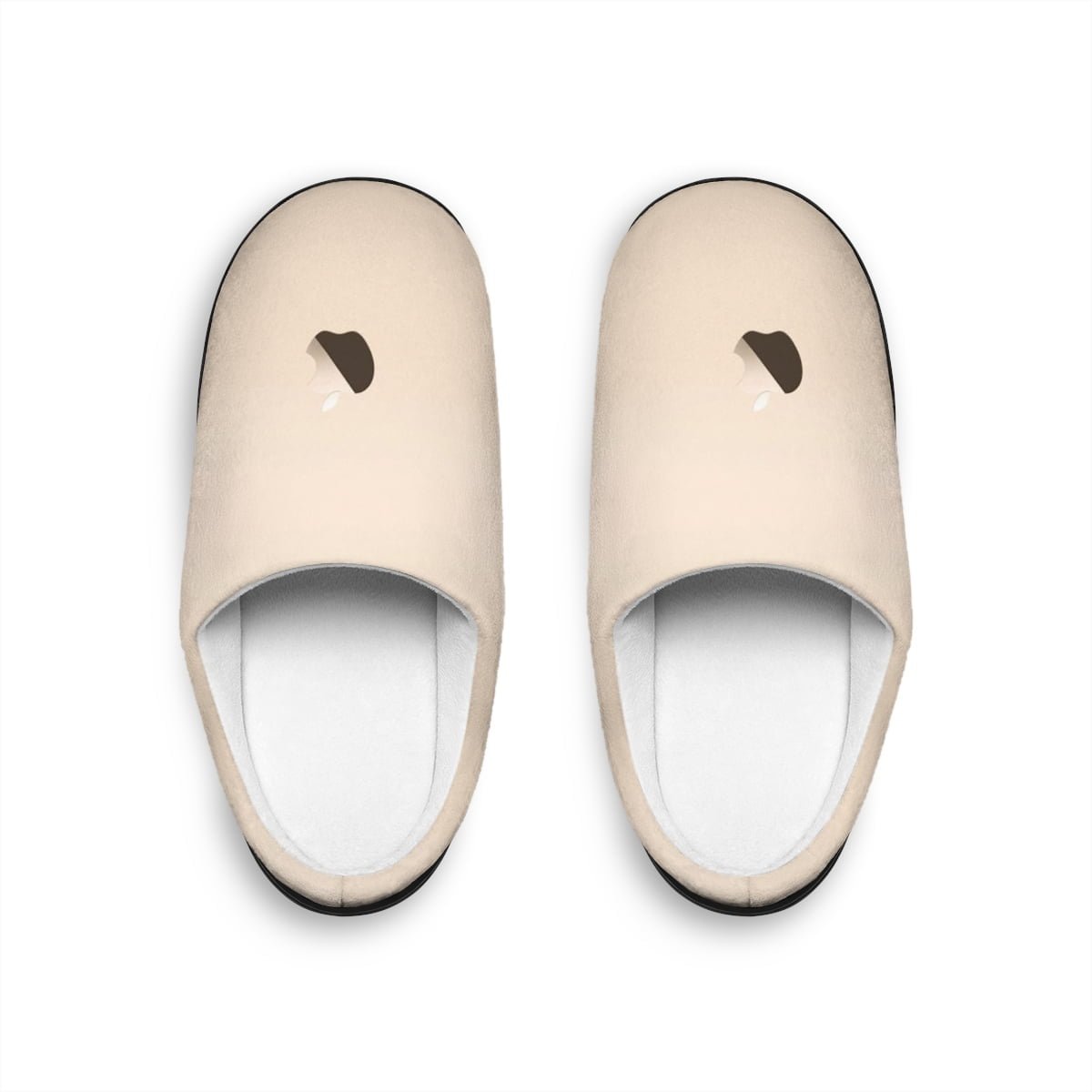 - Apple Slippers (Gold) - Indoor Slippers with Apple logo in Gold style - NoowAI Shop